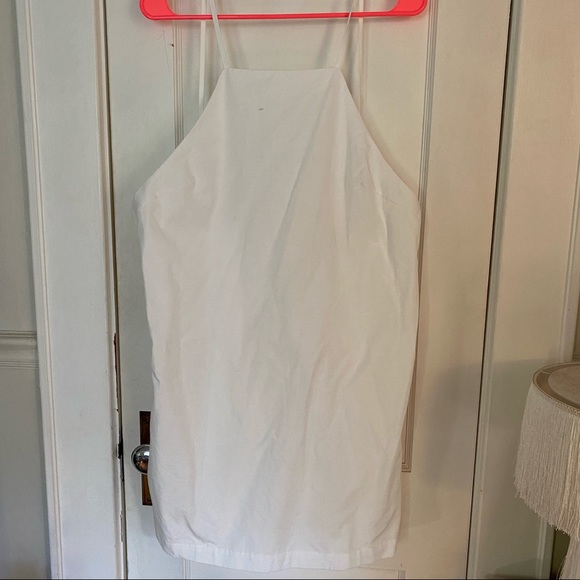 NWT Zara High-Neck White Mini Dress - Picture 1 of 3